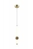 Lampa wisząca LED tuba z kulą złota designerska uniwersalna dekoracyjna ściemnialna MELITA 331510108 Trio